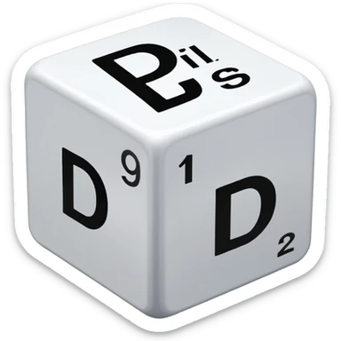 create a dice with der die das written on each visible side sticker