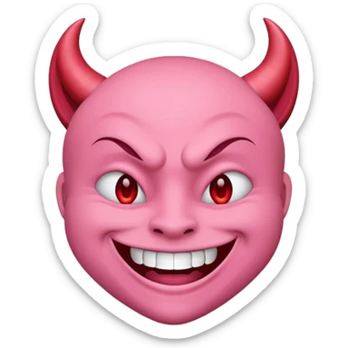 Devil emoji but pink 😈 sticker
