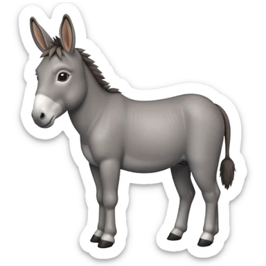un burro en genero femenino sticker