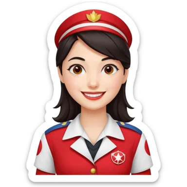 Nuka Cola Girl dark hair sticker