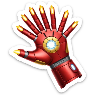 gant de iron man claquement des doigt sticker