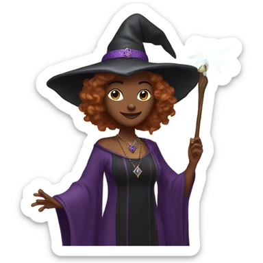 Nita, Renee, and me as witches sticker