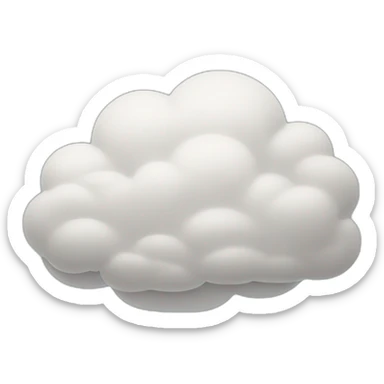 thinking cloud sticker