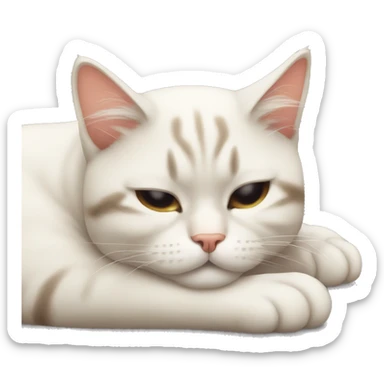 Sleepy cat sticker
