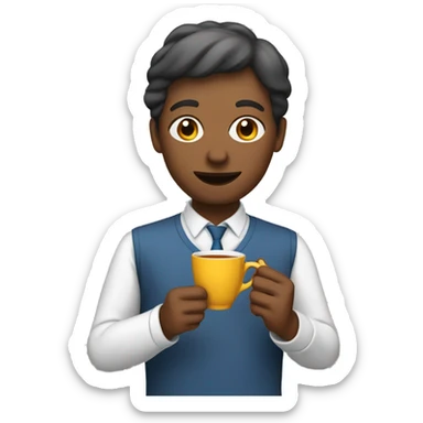 A teacher drinking a Cup of tea  sticker