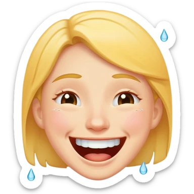 laughing face with tears of joy sticker