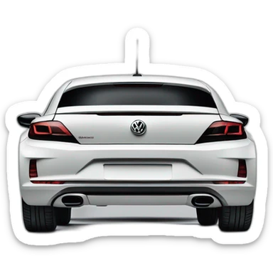 volkswagen scirocco white sticker