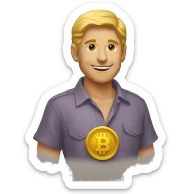 Minador btc feliz  sticker