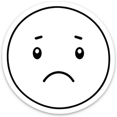 Sad face with gun sticker