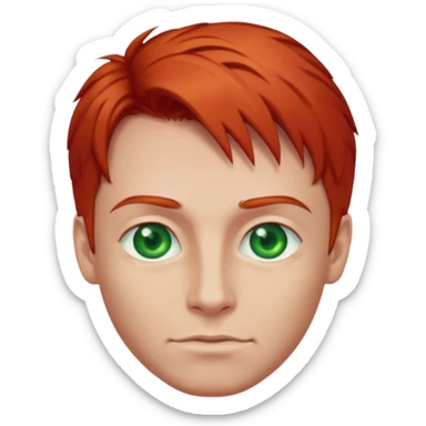 Fisher red hair man sticker
