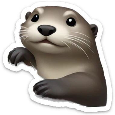 Otter disco ball sticker