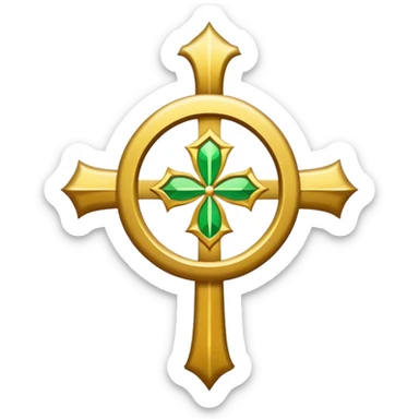 Priest's emblem with a touch of green sticker