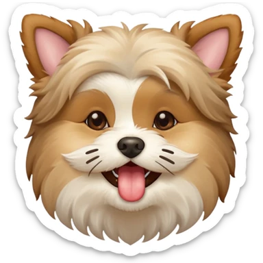 Morkie licking my face  sticker