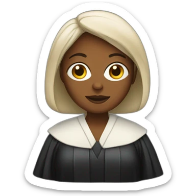 woman lawyer Wearing a robe sticker