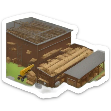 modern lumber factory sticker