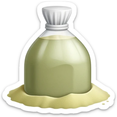 Pale olive laundry detergent sticker