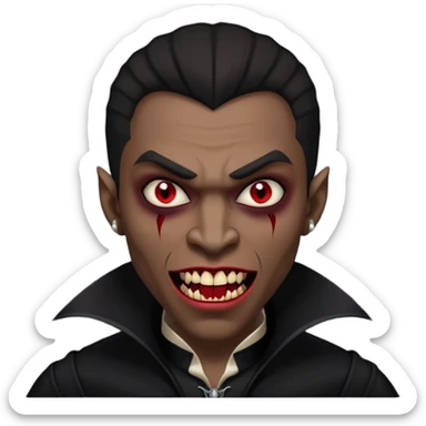 black men Vampire sticker