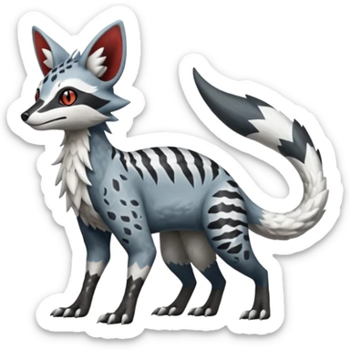 Silvally-Nargacuga-Trico-Genet-fusion-animal-hybrid-creature, full body sticker
