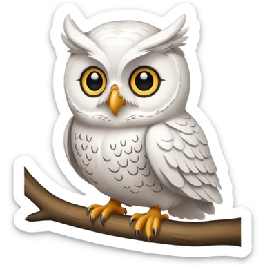 🦉 le mm hibou mais blanc  sticker