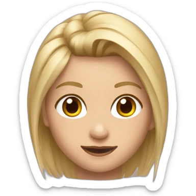 Gimnasta rítmica rubia sticker