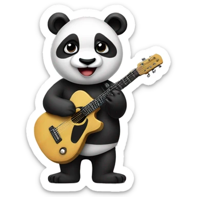 Guitarist panda sticker