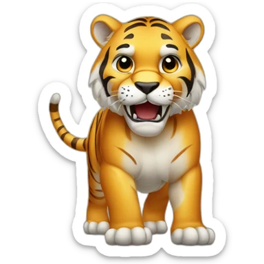 cute sabre tooth tiger sticker