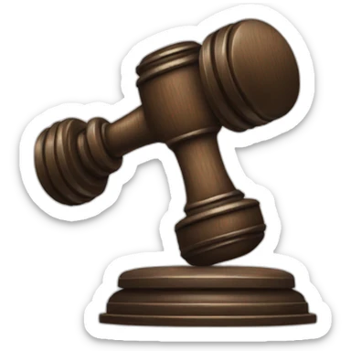 judge hammer sticker