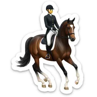 Dressage horse sticker