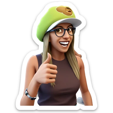 cool couple with accessories sticker