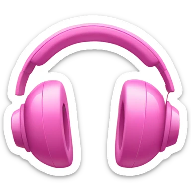 Pink Apple Headphone sticker