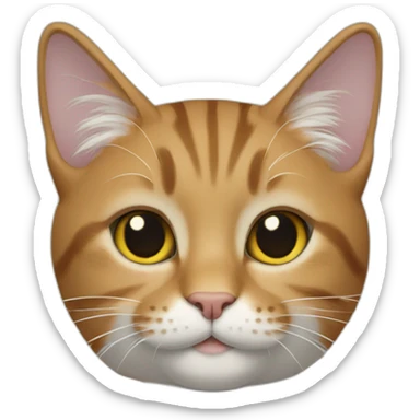 cat with peace sign sticker