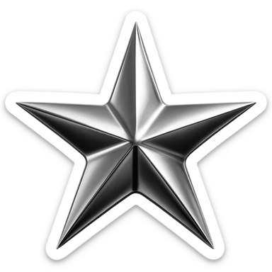 gothic star sticker