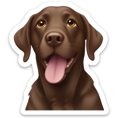 Chocolate lab running to the rainbow bridge sticker