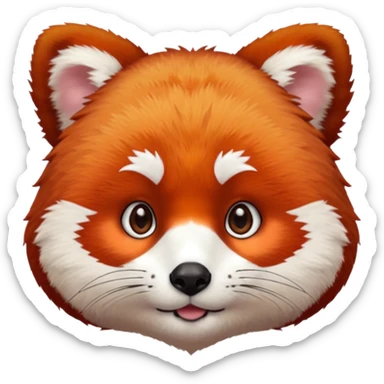 Red panda face sticker