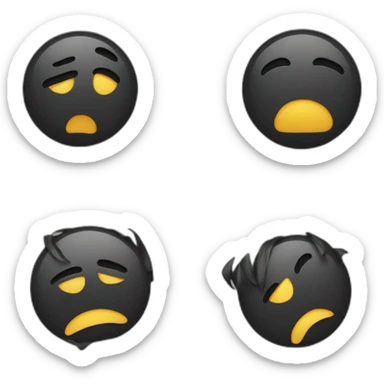 Bottom half of laugh emoji and top half of sad emoji sticker