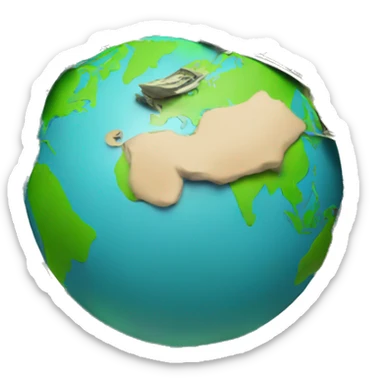 earth with money around  sticker