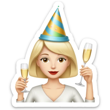 Sarcastically happy celebration  sticker