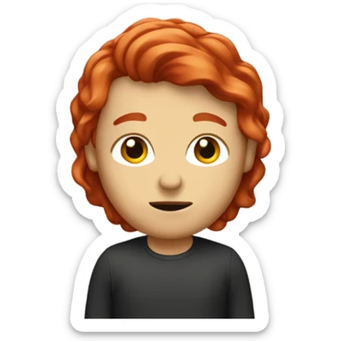 Red hair saying I don’t know sticker