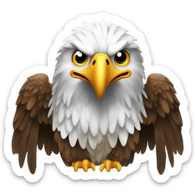 Eagle wiping sweat sticker