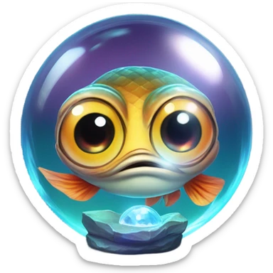 Fish fortune teller watched a studio ghibli movie sticker