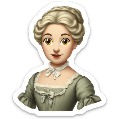 18th century Swiss young lady in dress sticker
