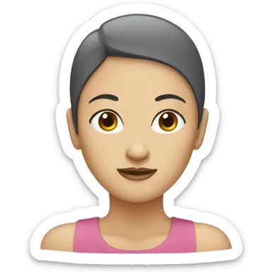 A faceless woman with no hair sticker