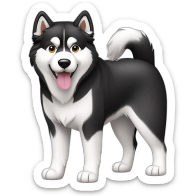 Dog alaskan malamute full-body sticker