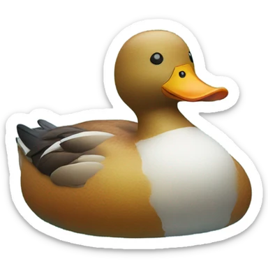 Duck wearing duck floatie sticker