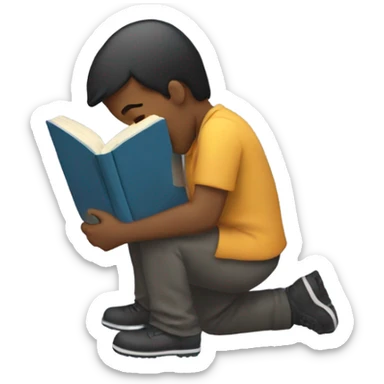 Bending over to grab a book  sticker