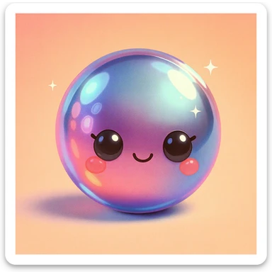 cute and shiny object with a gradient effect sticker