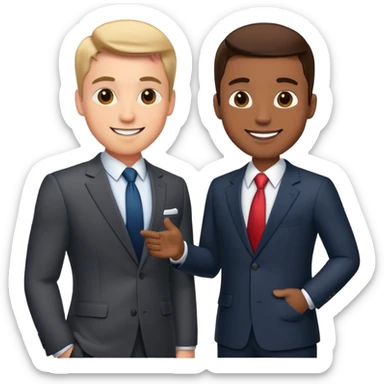 business client meeting with professional sticker