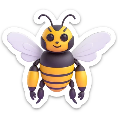 Bumblebee, 3D style sticker