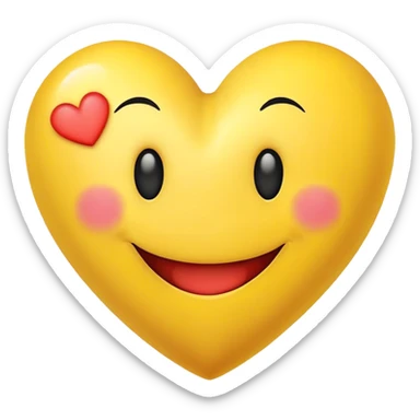 Heart with smiley face  sticker