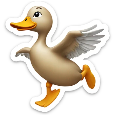 Running duck  sticker